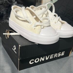 Converse Kids Cream Canvas Sneakers